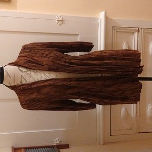 Unity World Wear brown snakeskin print jacket Sz L
